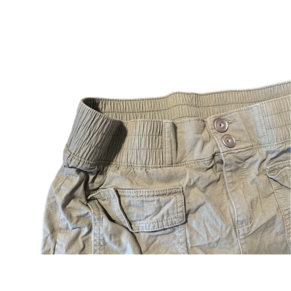 The Childrens Place Cargo Shorts Girls 14‎ Olive Green Excellent Stretch Utility